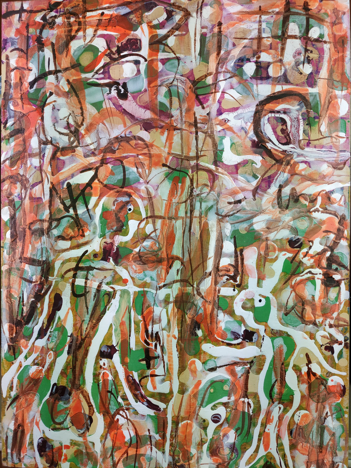Rabbit party / 30 x 40 cm sobre tabla / Andrew Evans