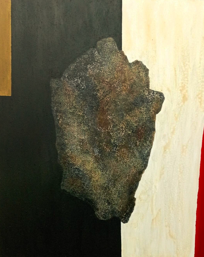 Corazón de Lava nº 12 / Técnica mixta sobre tabla 100 x 81 cm