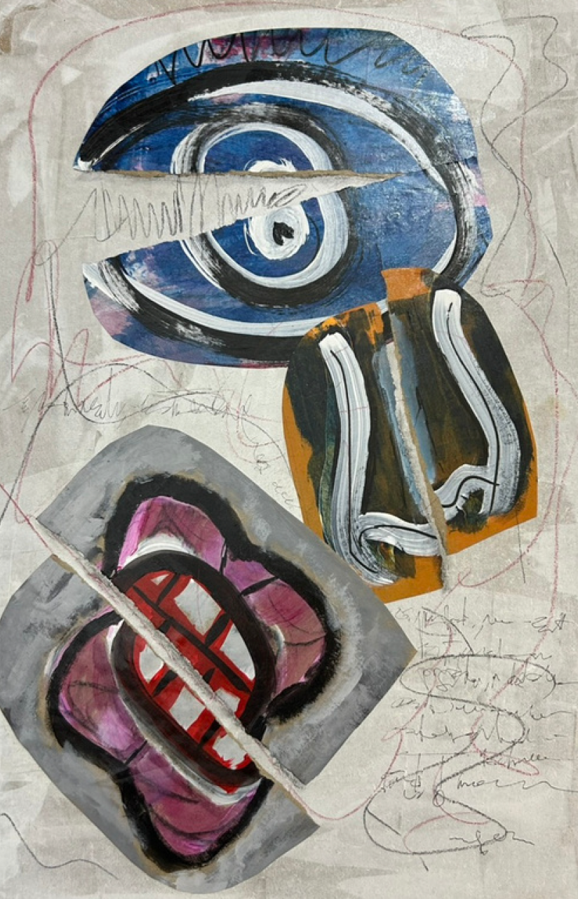Retrato mínimo, una declaración / Mixta sobre tabla / 60 x 40 cm / Fernando Guimerá