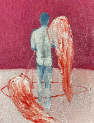 The angel of the odd / óleo sobre lienzo 27 x 35 cm / V. Mourelo