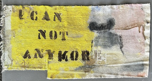 I can not anymore / lienzo montado sobre tabla 35x17 cm / V. Mourelo