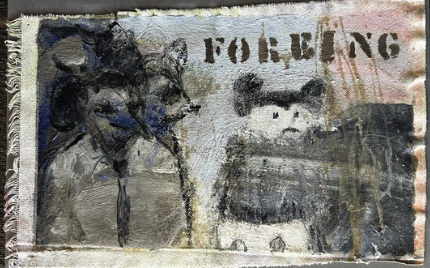 Foreign / lienzo montado sobre tabla 35x17 cm / V. Mourelo