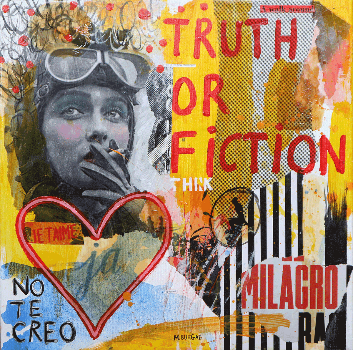 True or fiction / obra sobre lienzo 40 x 40 cm / María Burgaz