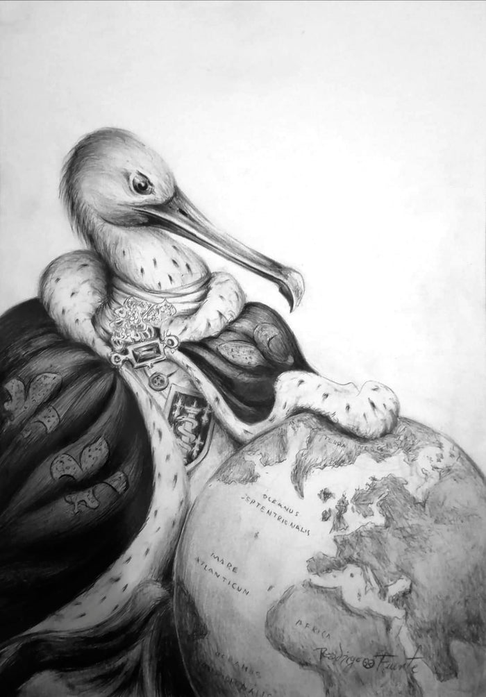 Pájaro de cuidado (obra única) / 21x30 cm / Rodrigo Fuente
