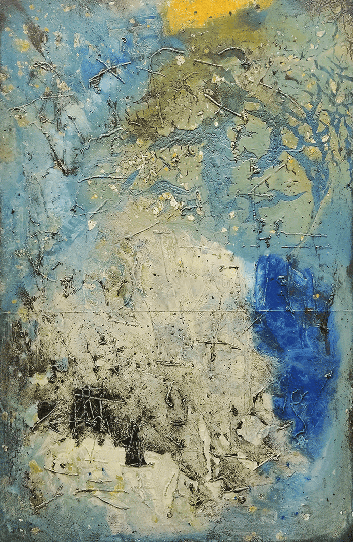 Blue Abstract / obra sobre tabla 90 x70 cm / Andrew Evans